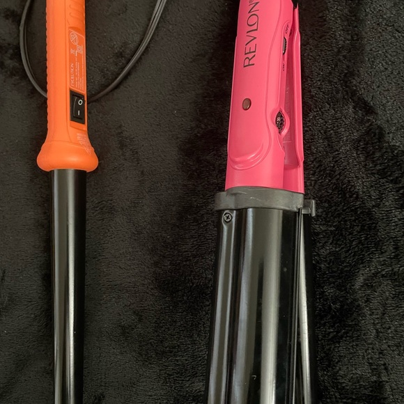 HerStyler Barrel Hair Curler Wand & Revlon Pro Salon Waver Crimper Hot Tools - Picture 2 of 5